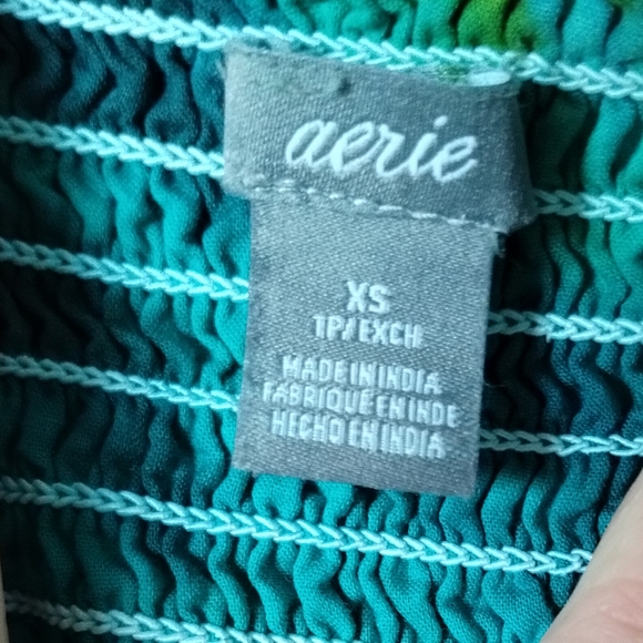 Gorgeous Greens Spaghetti Strap Romper Extra Small Tie Dye Scrunch Style - Picture 3 of 4